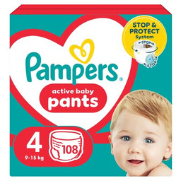 PAMPERS Pieluchomajtki Pants Mega Pack 4 Maxi (108