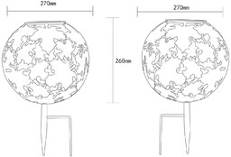Globo Lampa solarna LED 36749S kula Ø 27