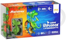 MARIOINEX Klocki elastyczne Mini Waffle Smok Diplodok