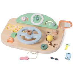 Classic World Drewniana Tablica Manipulacyjna Wielofunkcyjna Kierownica Motoryczna