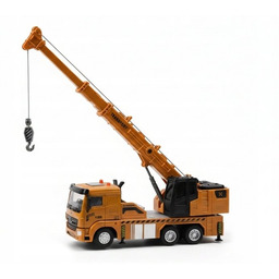 DŹWIG BUDOWLANY POMARAŃCZOWA CIĘŻARÓWKA SAMOCHÓD ŻURAW ŚWIATŁO DŹWIĘK