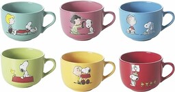 Excelsa Jumbo Snoopy Zestaw Kubków, Ceramika, Wielokolorowy, 6