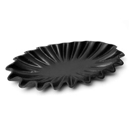 Eurofirany Patera ceramiczna 41x25x5 Karen czarna o falującym