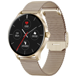 Garett, Smartwatch, Classy, złoty stalowy
