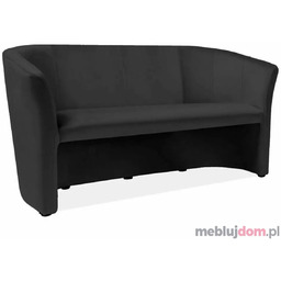 Sofa klubowa TM-3 Velvet Signal Bluvel 19 czarny