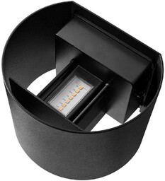 Nordlux Kinkiet zewnętrzny LED Milda, czarny, góra/dół, aluminium