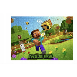 Puzzle MINECRAFT PREZENT A3 252 el z Nadrukiem