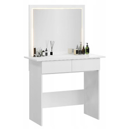 Edinos Premium Biała toaletka z lustrem L0-L42