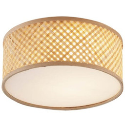 Orientalna bambusowa lampa sufitowa naturalna 30cm - Tremmo