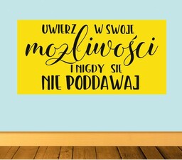 Kolorowa naklejka ścienna: Uwierz w swoje możliwości