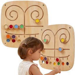Viga Toys Viga Drewniana Tablica Manipulacyjna Sensoryczna Labirynt
