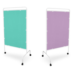 PRMP1 parawan lekarski 1-skrzydłowy PCV w ramie metalowej