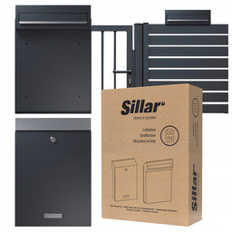Skrzynka przelotowa na listy Sillar na ogrodzenie stalowa