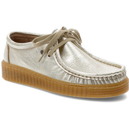 Złote Półbuty Hee Modne Buty Damskie