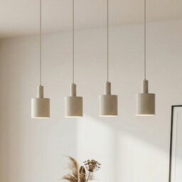 Lampa Wisząca Lindby, Ovelia, ściemnialny, beżowy, kuchnia, metal,