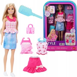Barbie Style Lalka Zestaw Ubranek I Akcesoria Modowe
