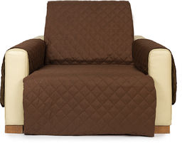 4Home Narzuta na fotel Doubleface brązowa/beżowa, 60 x