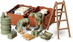 TAMIYA 300035180 300035180-1:35 Diorama niemiecki czołg naprawa (2),