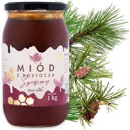 Miód spadziowy iglasty 1 kg polski ze spadzi