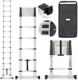Drabina aluminiowa teleskopowa przystawna HIGHER 440 cm