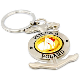 Brelok metalowy kotwica Polska