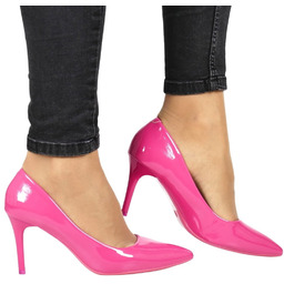 CZÓŁENKA SZPILKI DAMSKIE SEASTAR 101P FUKSJA RÓŻOWE LAKIER