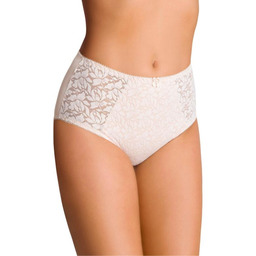 Figi damskie bawełniane z wysokim stanem i koronką