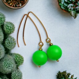 Pakamera Swarovski neon pearls : neon green