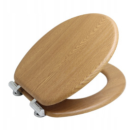 Deska sedesowa Wc wolnoopadająca twarda Natural Mdf Bisk
