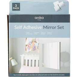 Anika 60960 zestaw 3 samoprzylepnych kwadratowych luster 15