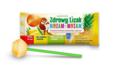 Zdrowy lizak Mniam-Mniam Ananas kształt kulki - 1szt
