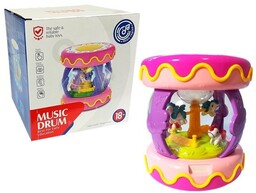 Lean Toys, zabawka interaktywna Bębenek z karuzelą Odgłosy
