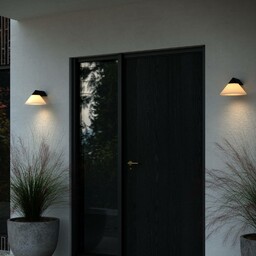 Nordlux Kinkiet zewnętrzny Linas, stożek, czarny, aluminium, E27