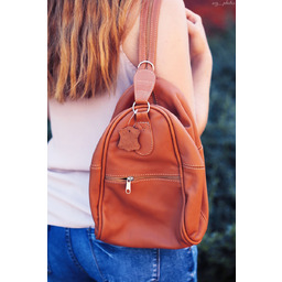 Plecak damski skórzany torebka 2w1 Beltimore oliwkowy 019