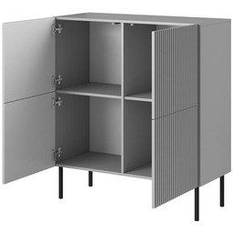 Komoda z drzwiami szara mat 100 cm Asensio
