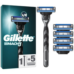 GILLETTE Golarka Mach3 + 5 ostrzy Zyskaj