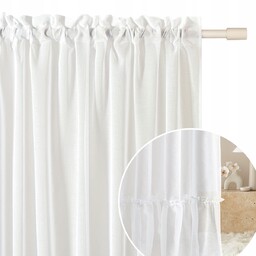 Firana gotowa do salonu firanka na taśmie żabki