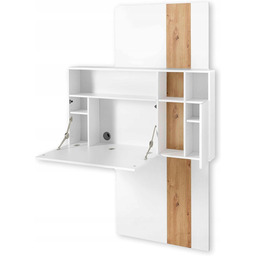 Sekretarzyk 120cm biały-artisan biurko ścienne wiszące składane