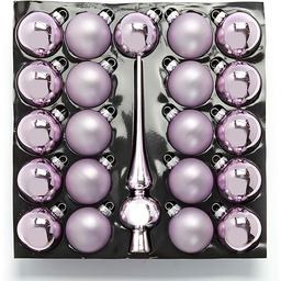 Heitmann Deco Zestaw 21 szklanych bombek + szpic