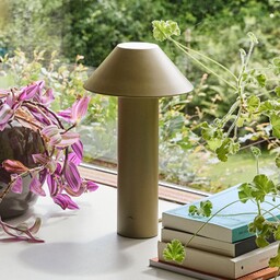 Lampa Stołowa Hübsch, Tower, ściemnialny, zielony, salon, metal,