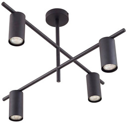 Lampa Sufitowa Lindby, Marilou, ściemnialny, czarny, salon, metal,