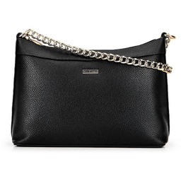 Damska torebka na ramię z ekoskóry czarno -