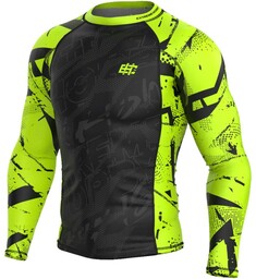 Extreme Hobby Rashguard Długi Rękaw Neo Limonkowy