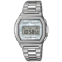 Casio, Zegarek damski, Vintage, A1000D-7EF, srebrny
