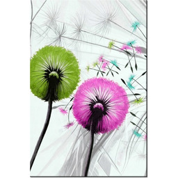 100 70cm Obraz płótno Kolorowe dmuchawce płótno rama