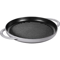 Staub 40511-782-0 patelnia grillowa, okrągła, 30 cm, żeliwo,