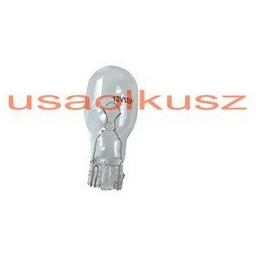 Biała jednowłóknowa żarówka W16W12V - trzonek W2,1x9,5d STOP