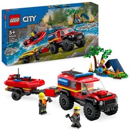 LEGO CITY 60412 Terenowy Wóz Strażacki z Łodzią