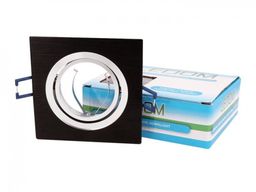 Oprawa kwadratowa ruchoma, aluminium - czarna szczotkowana