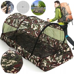 Namiot Turystyczny 1-OSOBOWY Lekki Namiot Campingowy Oddychająca Siateczka